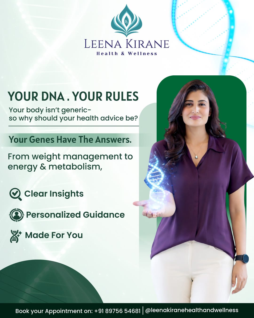 Leena Kirane in a one-on-one nutrition consultation with a client